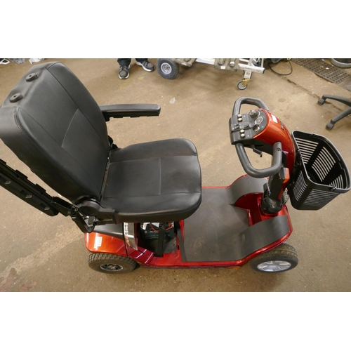 2159 - A Pride 4 wheel mobility scooter with key and battery - no charger - W