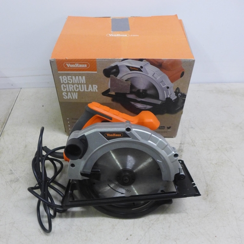 2008 - A Von Haus 240v 185mm circular saw, a Performance Power PPL800 240v 800w Power Planer and a Black an... 