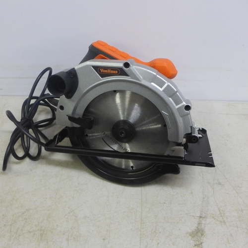 2008 - A Von Haus 240v 185mm circular saw, a Performance Power PPL800 240v 800w Power Planer and a Black an... 