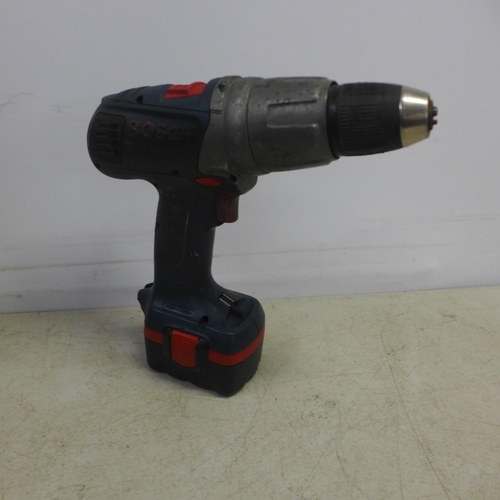 2053 - 2 Boschhammer GBH 24v hammer drills with 4 batteries and a Bosch GSB 14.4v VE-2 Pro with 2 batteries... 