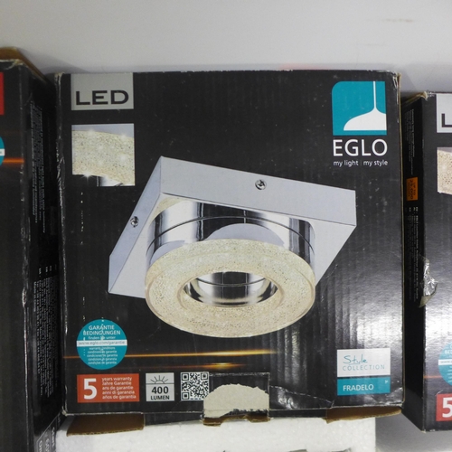 2059 - Three Eglo LED light fittings including 1200 lumen and 400 lumen