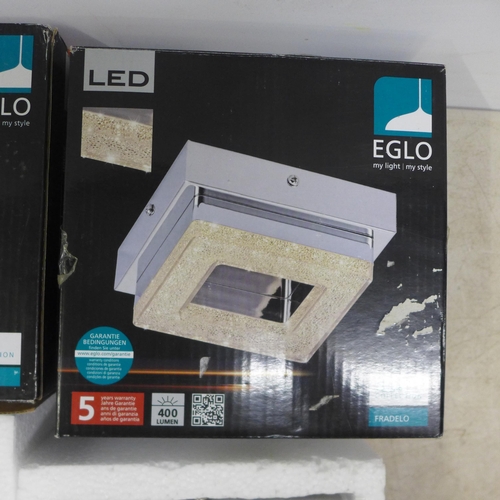 2059 - Three Eglo LED light fittings including 1200 lumen and 400 lumen