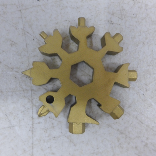 2075 - 15 Brass Matherago Snow Flake multi tools