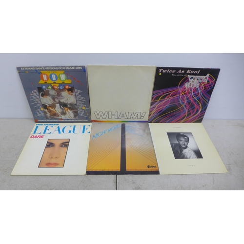 2115 - Thirty LP records in a case including Blondie, Madonna, Michael Jackson and The Human League