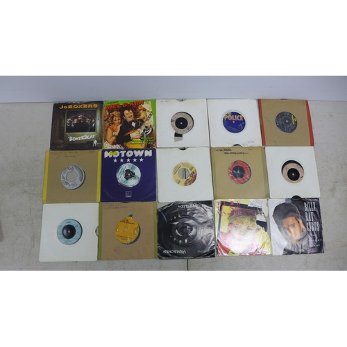 2144 - 2 Boxes of approx. 150 singles; assorted styles of music from 1970s/80s