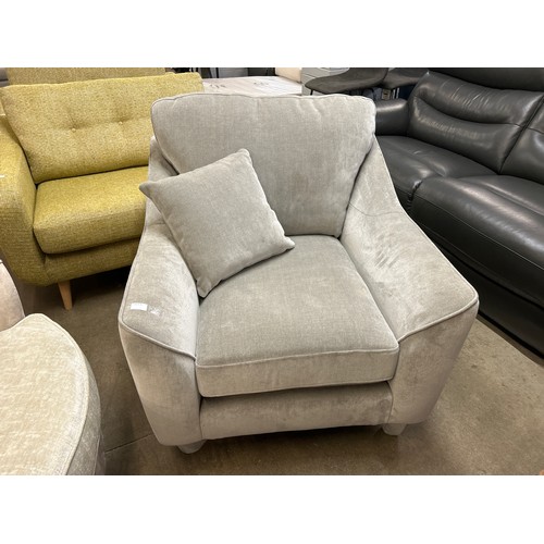 1368A - Grey velvet armchair