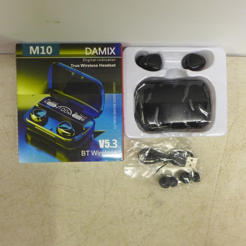 2071 - 20 Sets of Damix M10 digital indicator V5.3 Bluetooth True wireless earphones