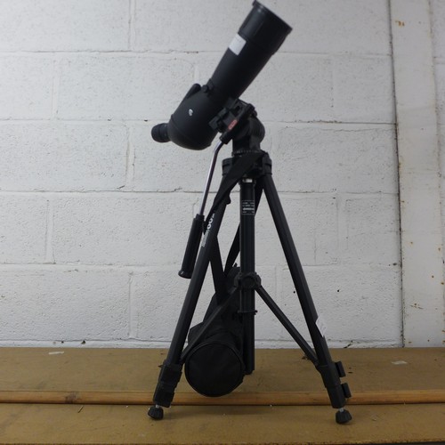 2085B - An Optex 20-60 x 60 spotting scope and an Optex T-500 camcorder tripod stand