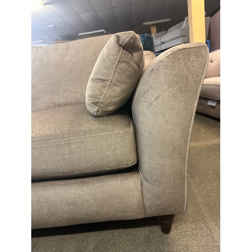 1504 - Pair of brushed gold velvet 2.5 seater sofa