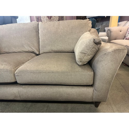 1504 - Pair of brushed gold velvet 2.5 seater sofa