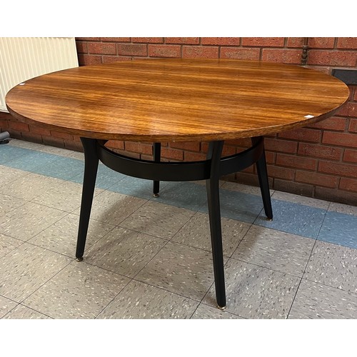 34A - A G Plan Librenza tola wood and black circular dining table