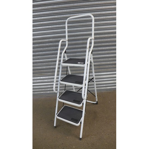 2181 - A Genius Safety 4-step safety ladder with hand rail