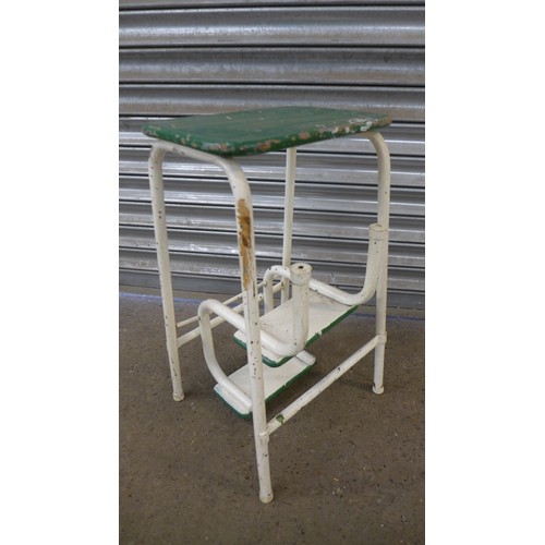 2185 - A set of aluminium stepladders, a set of 4-rung safety steps, a set of 2 rung steps and a folding st... 