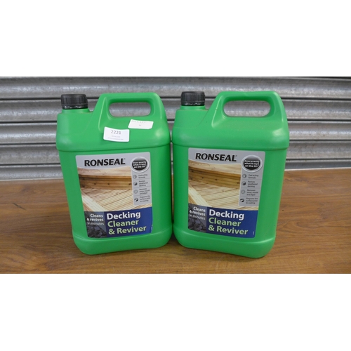 2221 - 2 x 5 litre Ronseal decking cleaner and reviver