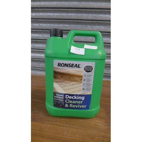 2221 - 2 x 5 litre Ronseal decking cleaner and reviver