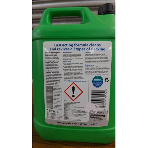 2221 - 2 x 5 litre Ronseal decking cleaner and reviver