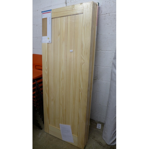 2248 - 5 clear pine internal doors - all 762mm X 1981 - Packaged and unused * This lot is subject to VAT*