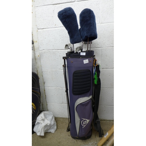 2254 - 5 Bags of golf irons, drivers and putters including Big Ezee, Ram, Delta, Donnay and Spalding and Se... 