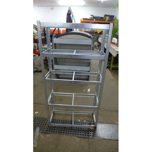 2265 - A Sortimo van racking system and 2 galvanised racking bays - one bay dissembled