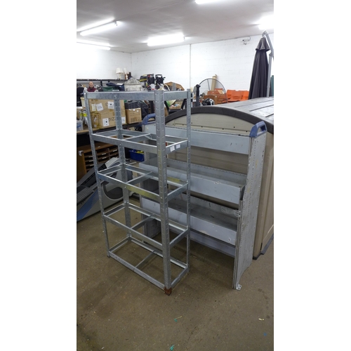 2265 - A Sortimo van racking system and 2 galvanised racking bays - one bay dissembled