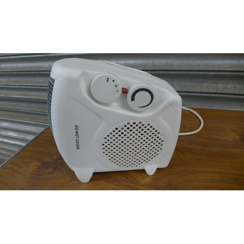 2279 - A Rhino 1kw-2kw fan heater, a Boss 2 kw fan heater and two 240v inspection lamps