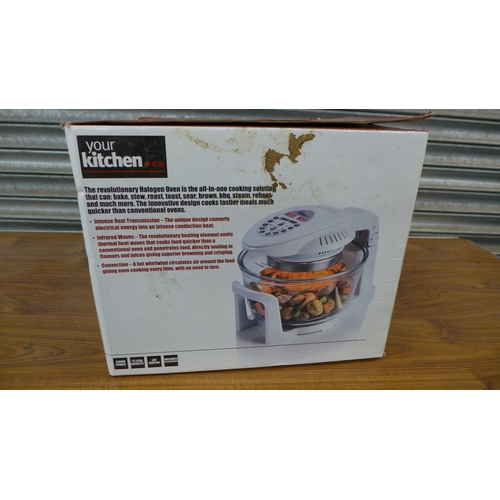 2297 - A Your Kitchen 12 litre digital halogen oven with LED display and rack and tong accessories - 1300w ... 