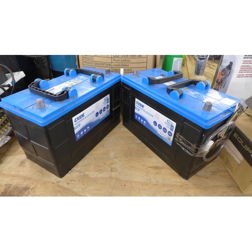 2329 - 2 Exide ER550 115 AH marine and leisure batteries