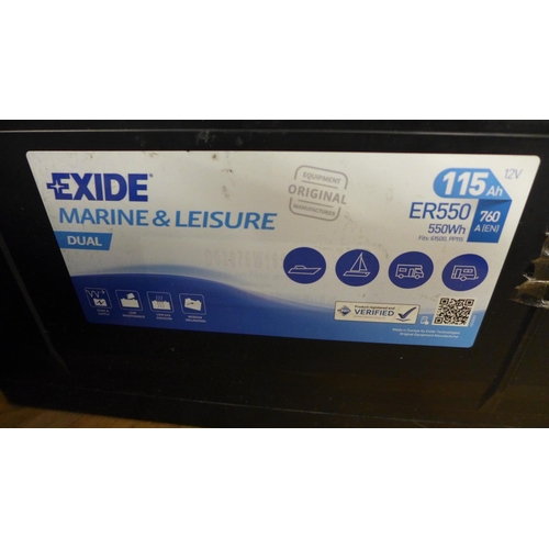 2329 - 2 Exide ER550 115 AH marine and leisure batteries