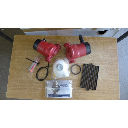 2333 - Two Grundfos Alpha 1 heating pumps