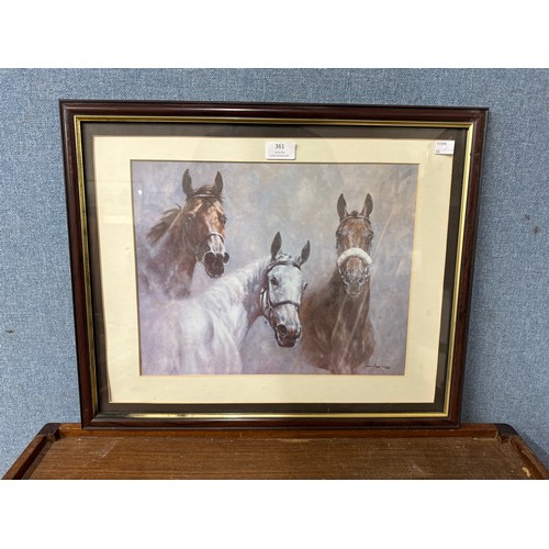 361 - A We Three Kings print, framed