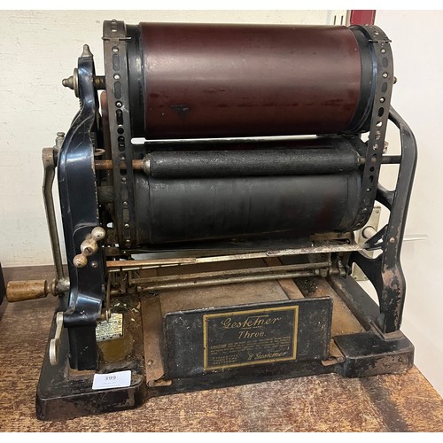 399 - A Victorian Gestetner printing machine