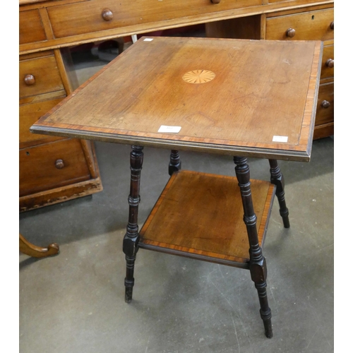 162 - An Edward VII inlaid mahogany square occasional table