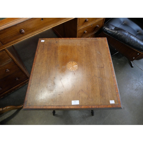 162 - An Edward VII inlaid mahogany square occasional table