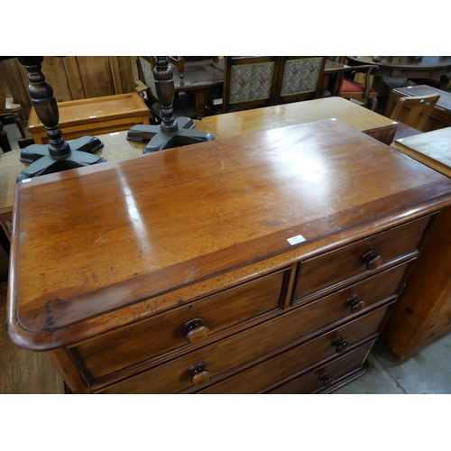 166 - A Victorian mahogany chest of drawers