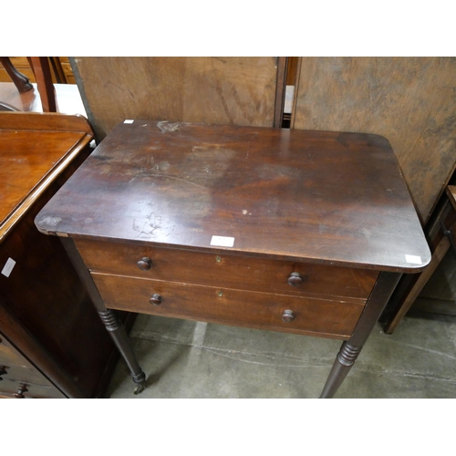 173 - A George IV mahogany two drawer side table