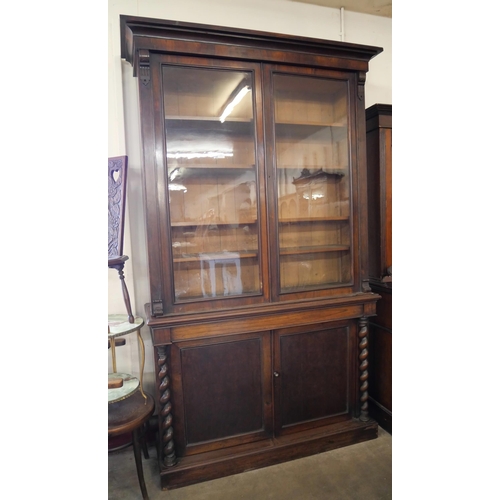 178 - A Victorian rosewood bookcase