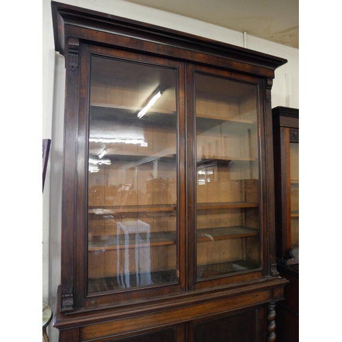 178 - A Victorian rosewood bookcase