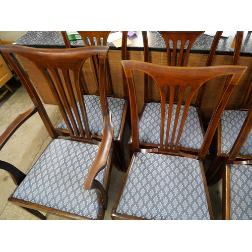 194 - A set of eight Edward VII inlaid mahogany dining chairs