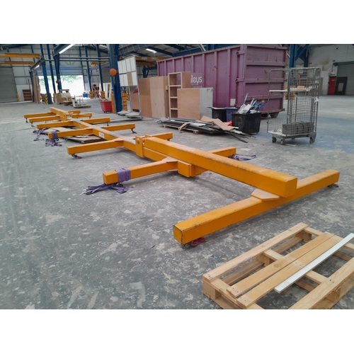 1 - Nine Yaplex SWL1000 overhead travelling cranes with two large truss lifting frames. Items will be so... 