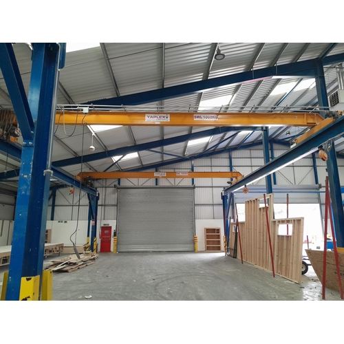 1 - Nine Yaplex SWL1000 overhead travelling cranes with two large truss lifting frames. Items will be so... 