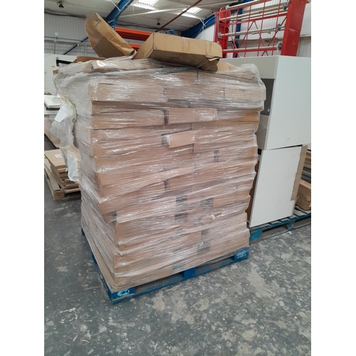 16 - Eight pallets of MDF panelling and cabinets,  airflow panelling and a radiator. Lot is offered for s... 