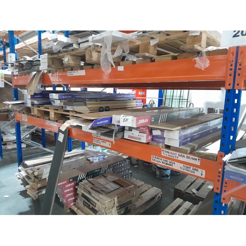 20 - Laminate flooring. Full and part packs. Lot is offered for sale in situ at Wellingborough, Northampt... 