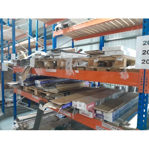 20 - Laminate flooring. Full and part packs. Lot is offered for sale in situ at Wellingborough, Northampt... 