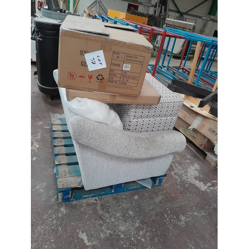 39 - A large quantity of chairs and soft furnishings. Lot will be sold in situ at Wellingborough, Northam... 