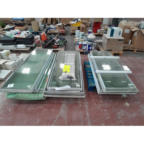 Two pallets of windows. Lot will be sold in situ at Wellingborough, Northamptonshire and will require disassembly before removal. Lot to be collected from the premises before Friday 31st May. Viewing available by appointment at premises - please call 07356 135328 to arrange. *This lot is subject to VAT