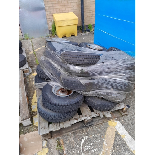 57 - Two pallets of chassis/trailer wheels. Lot is offered for sale in situ at Wellingborough, Northampto... 