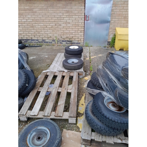 57 - Two pallets of chassis/trailer wheels. Lot is offered for sale in situ at Wellingborough, Northampto... 