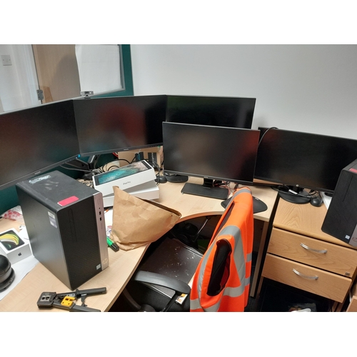 58 - Approximately 40 computer monitors plus keyboards an other IT ancillaries. Lot will be sold in situ ... 