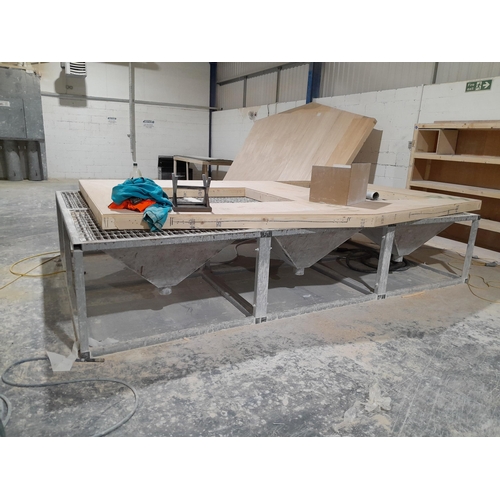 62 - A large dust-extractor work station. Item is offered for sale in situ at Wellingborough, Northampton... 