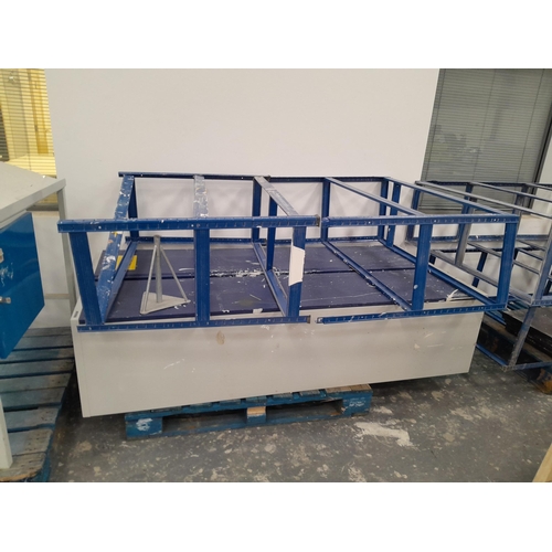 63 - Approximately 30 trolleys, stands, benches and tables. Item is offered for sale in situ at Wellingbo... 